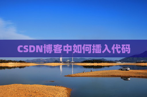 CSDN博客中如何插入代码